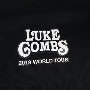 Columbia PFG Luke Combs Mens Small 2019 World Tour Polo Shirt Vented Back Black